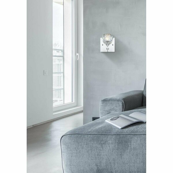 Elegant Lighting Elegant Lighting  10 in. Graham Wall Sconce, Chrome & Clear 3509W6C